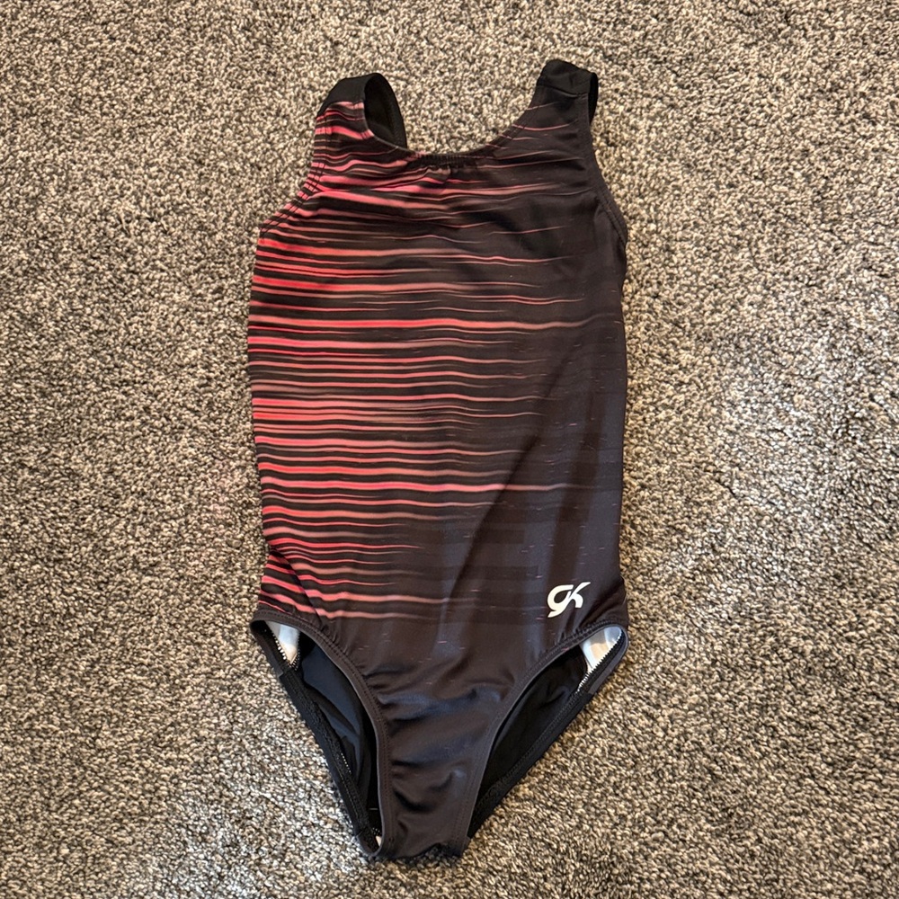 GK Black and Red Striped Kids One Piece